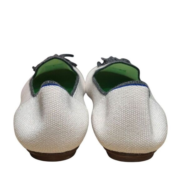 Rothy's Merino Tassel Slip On Loafers 8.5 Platinum White Gray Fringe Limited Ed - Picture 7 of 11